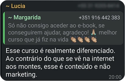 Depoimento de aluna