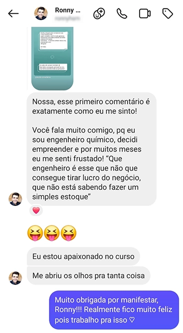 Depoimento de aluna
