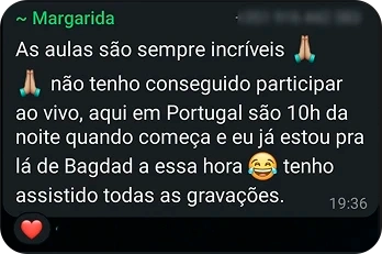 Depoimento de aluna